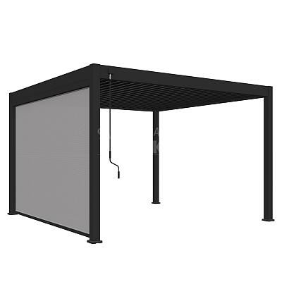 Aluminium pergola overkapping tuin buitenruimte modern onderhoudsvriendelijk lamellen kantelbaar schaduw waterdicht vrijstaand aan muur charcoal white wit antra