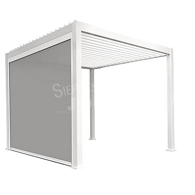 Aluminium pergola overkapping tuin buitenruimte modern onderhoudsvriendelijk lamellen kantelbaar schaduw waterdicht vrijstaand aan muur charcoal white wit antra