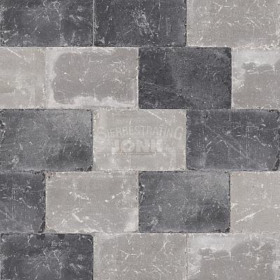 beton getrommeld abbeystone trommelsteen verouderd tumbelton antraciet 20x30