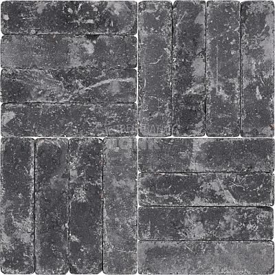 beton getrommeld abbeystone trommelsteen verouderd tumbelton antraciet 20x30