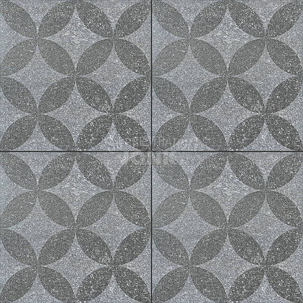 Restpartij Edam: 18 m2 GeoProArte Design 60x60x4 cm Belgian Blue Light Grey Flower