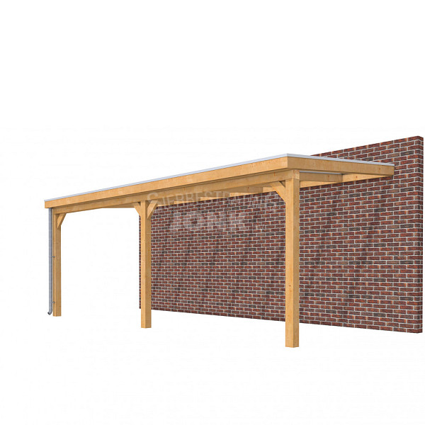 Veranda Classic 700, 712 x 310 cm., douglas, dakplaten helder, kleurloos geïmpregneerd