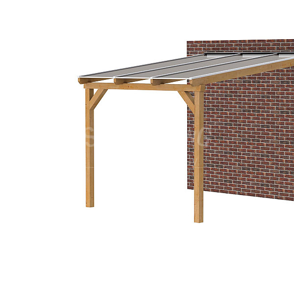 Jwoods DHZ Veranda polycarbonaat 306x300cm, aanbouw