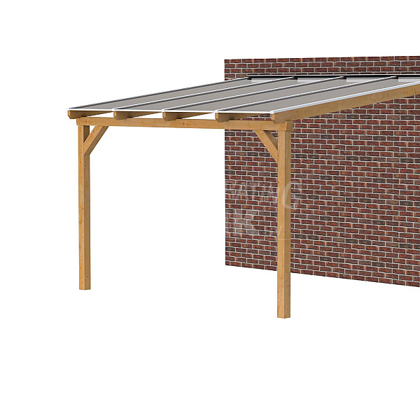 Jwoods DHZ Veranda polycarbonaat 406x300cm, aanbouw