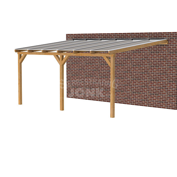 Jwoods DHZ Veranda polycarbonaat 606x350cm, aanbouw