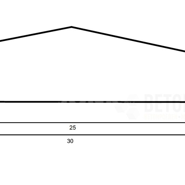 muurafdekb 30x100 zwart beton