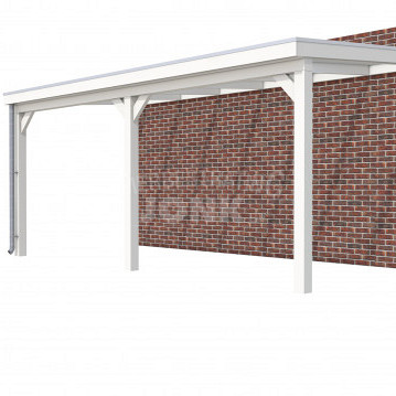 Veranda Classic 600, 612 x 310 cm., vuren, dakplaten opaal, wit gespoten