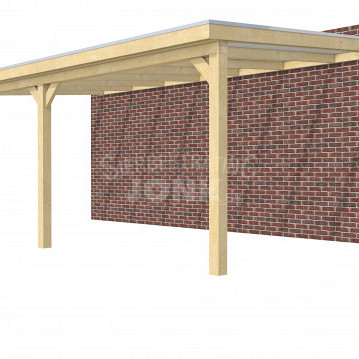 Veranda Classic 700, 712 x 410 cm., vuren, dakplaten opaal, onbehandeld