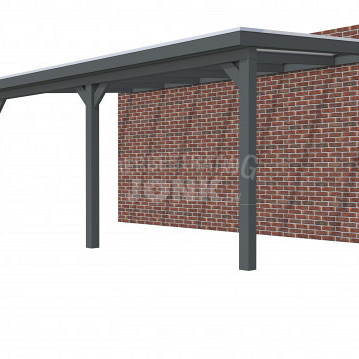 Veranda Classic 600, 612 x 360 cm., vuren, dakplaten helder, antraciet gespoten