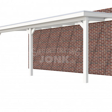 Veranda Classic 700, 712 x 310 cm., vuren, dakplaten helder, wit gespoten