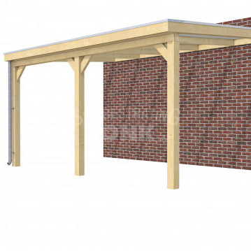 Veranda Classic 500, 512 x 360 cm., vuren, dakplaten opaal, onbehandeld