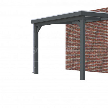 Veranda Classic 300, 312 x 310 cm., vuren, dakplaten helder, antraciet gespoten