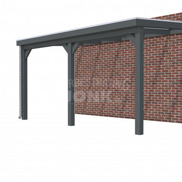 Veranda Classic 500, 512 x 310 cm., vuren, dakplaten opaal, antraciet gespoten