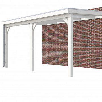 Veranda Classic 500, 512 x 360 cm., vuren, dakplaten opaal, wit gespoten