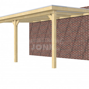 Veranda Classic 600, 612 x 410 cm., vuren, dakplaten opaal, onbehandeld