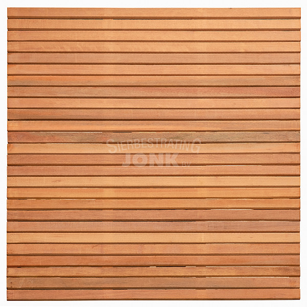 Rhombus scherm Wichmond geschaafd onbehandeld bangkiraihout 26-planks 180x180 cm