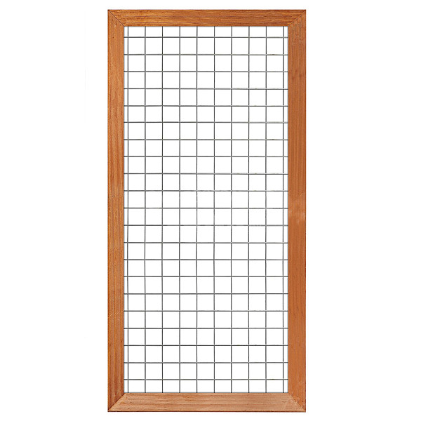 Gaaselement 90x180 cm met kader 4,4x6,8 cm onbehandeld hardhout