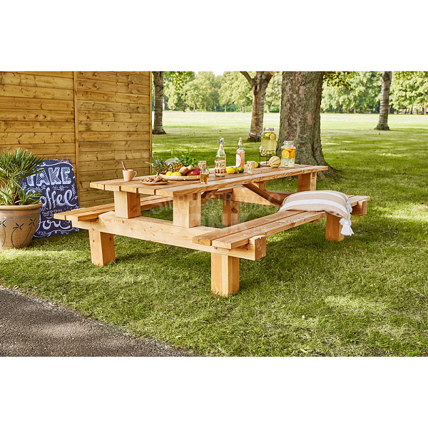 Picknicktafel Boss onbehandeld geschaafd Douglas 250x180x75 cm