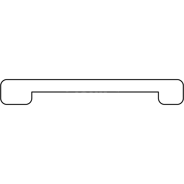 Afdekregel hardhout 183x8,5x1,2 cm