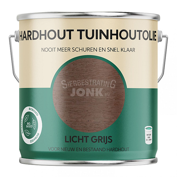 Hardhout tuinhoutolie licht grijs 2500 ml