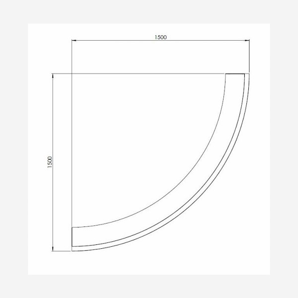 Cortenstaal keerwand buitenbocht 150x150x40 cm