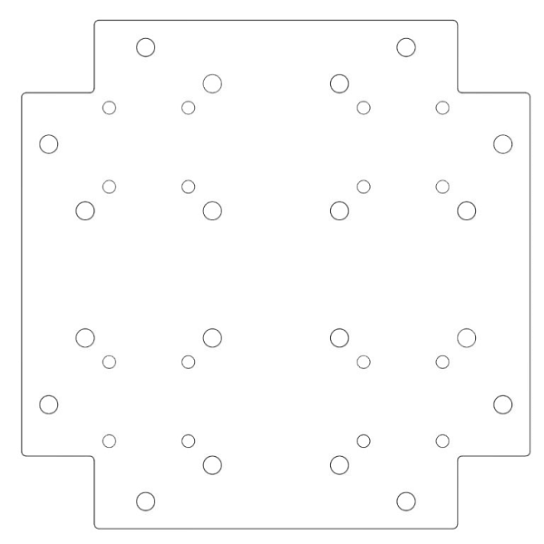 Verzinkt staal bodemplaat 30x30 cm