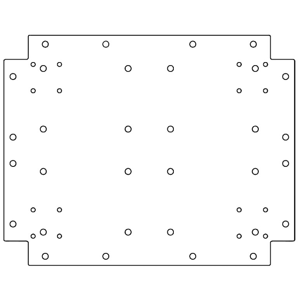 Verzinkt staal bodemplaat 40x50 cm