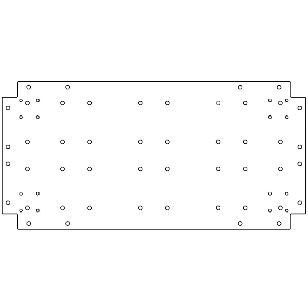 Verzinkt staal bodemplaat 40x80 cm