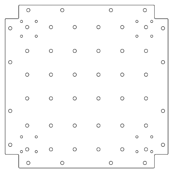 Verzinkt staal bodemplaat 50x50 cm