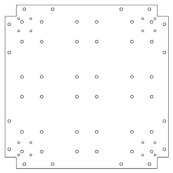 Verzinkt staal bodemplaat 60x60 cm