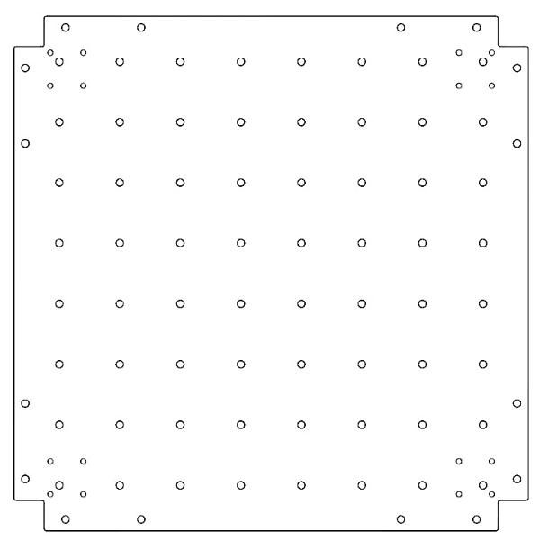 Verzinkt staal bodemplaat 70x70 cm