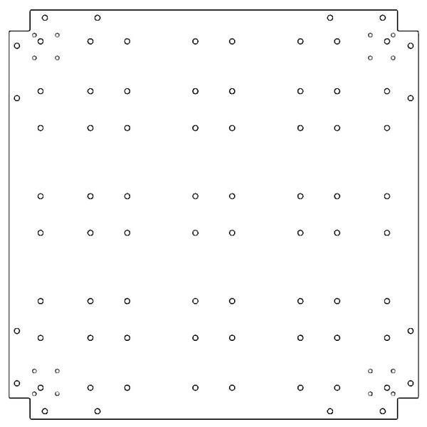 Verzinkt staal bodemplaat 80x80 cm