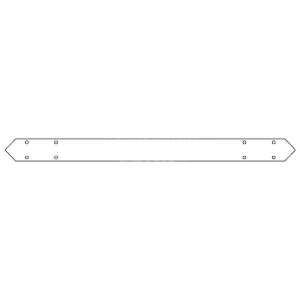 Verzinkt staal bodemplaat verbinder 100 cm