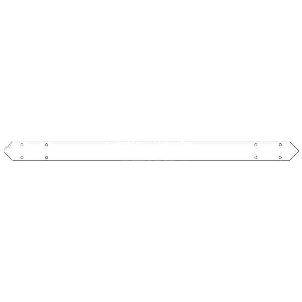 Verzinkt staal bodemplaat verbinder 120 cm