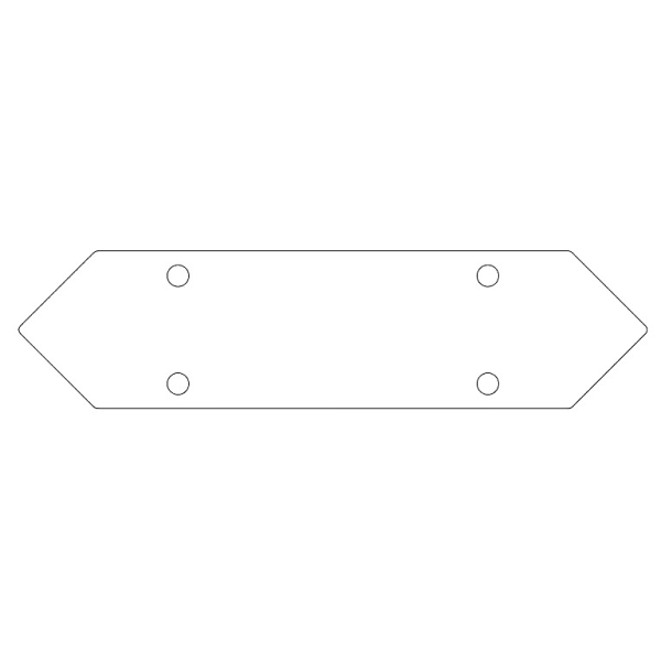 Verzinkt staal bodemplaat verbinder 30 cm