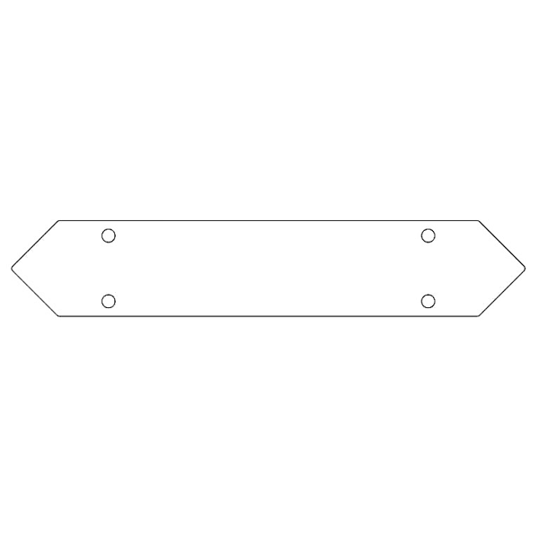 Verzinkt staal bodemplaat verbinder 40 cm