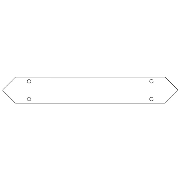 Verzinkt staal bodemplaat verbinder 50 cm