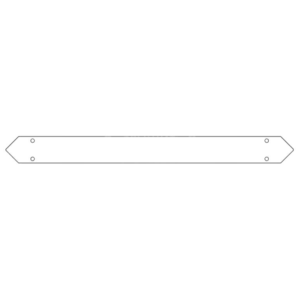 Verzinkt staal bodemplaat verbinder 80 cm