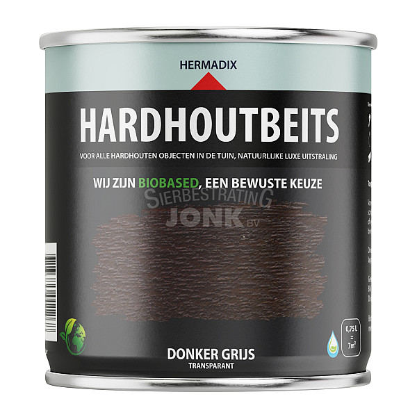 Hardhoutbeits Donker Grijs - 750 ml