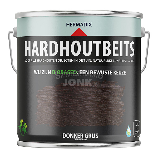 Hardhoutbeits Donker Grijs - 2500 ml