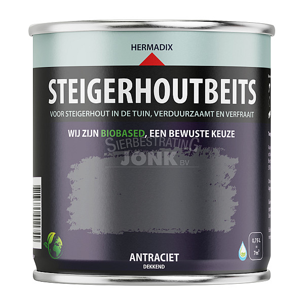 Steigerhoutbeits Antraciet Dekkend 750ml