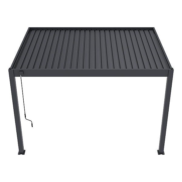 Shuttershade Aluminium Pergola 300x400x255cm Charcoal RAL 7015 Muuraanbouw