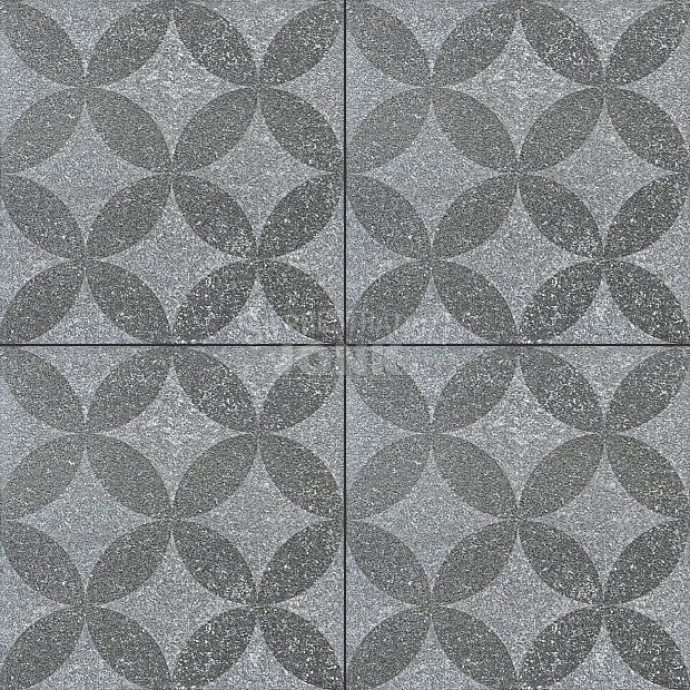 Restpartij Edam: 18 m2 GeoProArte Design 60x60x4 cm Belgian Blue Light Grey Flower