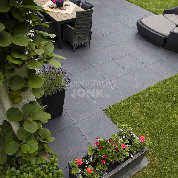 Restpartij Edam: ca. 10 m² GeoCeramica® Impasto 60x60x4 cm Negro