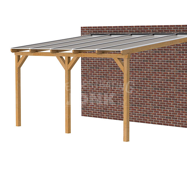 Jwoods DHZ Veranda polycarbonaat 506x300cm, aanbouw