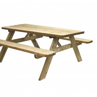 Picknicktafel Easy, 6-persoons, bladmaat 180 x 70 cm., opklapbaar