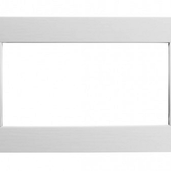 Vuren vast raam met helder glas, 71,2 x 43,8 cm., wit gespoten