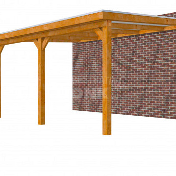 Veranda Classic 500, 512 x 410 cm., douglas, dakplaten opaal, transparant gespoten