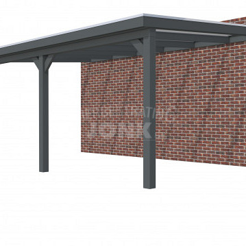 Veranda Classic 600, 612 x 410 cm., vuren, dakplaten helder, antraciet gespoten