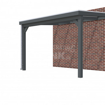 Veranda Classic 400, 412 x 310 cm., vuren, dakplaten opaal, antraciet gespoten